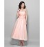 TS Couture? Cocktail Party / Homecoming / Wedding Party Dress - 1950s Plus Size / Petite A-line / Princess Strapless Tea-length Tulle  