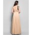 TS Couture? Formal Evening / Military Ball Dress - Open Back Plus Size / Petite Sheath / Column V-neck Floor-length Chiffon with Appliques / Criss  