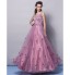 TS Couture? Formal Evening Dress Plus Size / Petite A-line / Princess V-neck Floor-length Tulle with Appliques / Flower(s)  