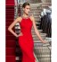 TS Couture? Formal Evening Dress - Beautiful Back Plus Size / Petite Sheath / Column Halter Sweep / Brush Train Jersey with Crystal Detailing   