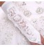 Top-rated Elbow Length Glove Wedding Gloves White Flower Bride Glove for Wedding Dress+DIY Pearls and Rhinestones  