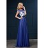 Formal Evening Dress Sheath / Column Bateau Floor-length Satin Chiffon with Lace  