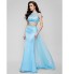 TS Couture? Formal Evening Dress - Two Pieces / Beautiful Back Plus Size / Petite A-line Jewel Sweep / Brush Train Chiffon with Beading / Crystal  