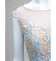 TS Couture? Formal Evening Dress - See Through Plus Size / Petite A-line / Princess Scoop Floor-length Chiffon withAppliques / Pearl Detailing / Sash  