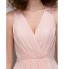 TS Couture? Knee-length Chiffon Bridesmaid Dress A-line V-neck with Beading / Lace / Criss Cross  