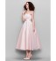 TS Couture? Dress - 1950s Plus Size / Petite A-line Strapless Ankle-length Tulle / Stretch Satin with Lace / Ruching  