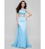 TS Couture? Formal Evening Dress - Two Pieces / Beautiful Back Plus Size / Petite A-line Jewel Sweep / Brush Train Chiffon with Beading / Crystal  