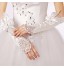 Elbow Length Fingerless Glove Satin Bridal Gloves  