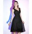 TS Couture? Cocktail Party / Holiday Dress - Little Black Dress Plus Size / Petite A-line / Princess V-neck Knee-length Chiffon with Beading / Criss  