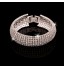 Elegant Full-Crystal BlingBling Bangle Bracelet for Women Wedding Party Jewelry  