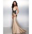 Formal Evening / Black Tie Gala Dress Trumpet / Mermaid Scoop Sweep / Brush Train Jersey with  