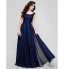 TS Couture? Homecoming / Formal Evening / Holiday Dress Plus Size / Petite A-line / Princess Scoop Floor-length Chiffon with Ruching / Criss Cross  