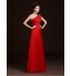 Cocktail Party / Formal Evening Dress A-line One Shoulder Floor-length Lace / Satin / Tulle with Appliques / Beading / Sash / Ribbon  