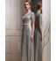 Formal Evening Dress - Silver Plus Sizes Sheath/Column One Shoulder Floor-length Satin  