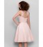 TS Couture? Knee-length Chiffon Bridesmaid Dress A-line V-neck with Beading / Lace / Criss Cross  