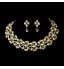 Women& Gold Alloy Wedding/Party Jewelry Set With Rhinestone White Pearls Rhinestones/Crystal/Diamond For Bridal  