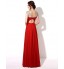 Formal Evening Dress A-line Bateau Floor-length Chiffon with Beading  