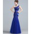 Formal Evening / Military Ball Dress - Lace-up / Elegant Fit &amp; Flare One Shoulder Floor-length Lace / Tulle with Lace  