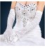 Opera Length Fingertips Glove Satin Bridal Gloves  