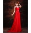 Formal Evening Dress A-line / Princess Scoop Sweep / Brush Train Silk with Beading / Crystal Detailing / Draping / Sash / Ribbon / Sequins  