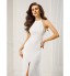 TS Couture? Formal Evening Dress - Furcal Plus Size / Petite Sheath / Column Halter Sweep / Brush Train Chiffon with Split Front  