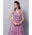 TS Couture? Formal Evening Dress Plus Size / Petite A-line / Princess V-neck Floor-length Tulle with Appliques / Flower(s)  