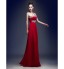 Formal Evening Dress A-line One Shoulder Floor-length Georgette with Beading / Crystal Detailing / Draping / Crystal Brooch / Ruching  