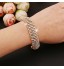 Elegant Full-Crystal BlingBling Bangle Bracelet for Women Wedding Party Jewelry  