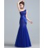 Formal Evening / Military Ball Dress - Lace-up / Elegant Fit &amp; Flare One Shoulder Floor-length Lace / Tulle with Lace  