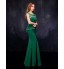 Formal Evening Dress Trumpet / Mermaid Scoop Floor-length Chiffon / Tulle with Crystal Detailing / Sash / Ribbon  