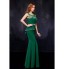 Formal Evening Dress Trumpet / Mermaid Scoop Floor-length Chiffon / Tulle with Crystal Detailing / Sash / Ribbon  