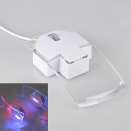 Creative Arrow Shape Wired Mouse 1200DPI 7-Colored LED Light  