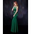 Formal Evening Dress Trumpet / Mermaid Scoop Floor-length Chiffon / Tulle with Crystal Detailing / Sash / Ribbon  