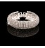 Elegant Full-Crystal BlingBling Bangle Bracelet for Women Wedding Party Jewelry  