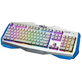 E-3LUE K745 Colorful Backlit Professional LED Gaming Keyboard with 8-Colors Illuminated Backlit 21 Non-conflict Keys  