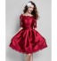 TS Couture? Cocktail Party Dress Plus Size / Petite Ball Gown Bateau Knee-length Satin with Appliques / Sash / Ribbon / Ruching  