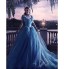 Formal Evening Dress Ball Gown V-neck Chapel Train Organza / Tulle / Charmeuse with Beading / Bow(s) / Flower(s) / Pick Up Skirt / Ruffles  