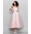 TS Couture? Dress - 1950s Plus Size / Petite A-line Strapless Ankle-length Tulle / Stretch Satin with Lace / Ruching  