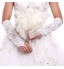 Top-rated Elbow Length Glove Wedding Gloves White Flower Bride Glove for Wedding Dress+DIY Pearls and Rhinestones  