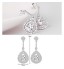 Fashion Classic Teardrop Long Dangle Earrings Filled With Sparkling Tiny CZ Diamond Drop Earrings  