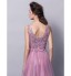 TS Couture? Formal Evening Dress Plus Size / Petite A-line / Princess V-neck Floor-length Tulle with Appliques / Flower(s)  