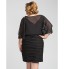 TS Couture? Cocktail Party / Holiday Dress - Elegant Plus Size / Petite Sheath / Column V-neck Knee-length Chiffon with Beading / Ruching  