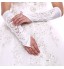 Top-rated Elbow Length Glove Wedding Gloves White Flower Bride Glove for Wedding Dress+DIY Pearls and Rhinestones  