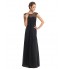 Formal Evening Dress A-line Jewel Floor-length Chiffon with Lace  