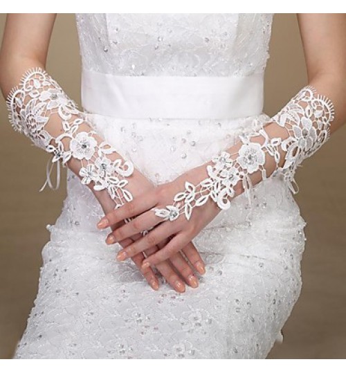 Wrist Length Glove Bridal Gloves Spring / Summer / Fall / Winter  