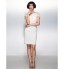 TS Couture? Cocktail Party Dress Sheath / Column Scoop Knee-length Chiffon with Flower(s)  