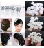 20pcs Blue Rose U Shape Flower Wedding Headpieces Hairpins  