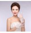 Ivory Tulle  Fingertips Wrist Length Wedding Gloves with Applique with Beading ASG9  