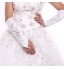 Top-rated Elbow Length Glove Wedding Gloves White Flower Bride Glove for Wedding Dress+DIY Pearls and Rhinestones  