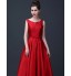 Formal Evening Dress A-line Scoop Floor-length Satin with  